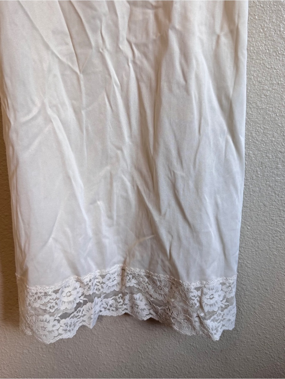 Vintage Cream Lace-Trim Slip Dress - Picture 3 of 5
